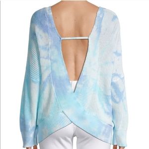 Vintage Havana 100% Cotton Women's Tie Dye Open Criss Cross Back Sweater Small
